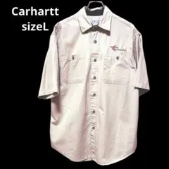 カーハートCarhartt 半袖 ワークシャツ L 企業ロゴ