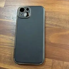 iPhone 15 ブラックケース 合成皮革