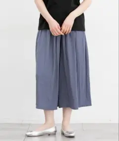 ガウチョパンツ　ロングパンツ　レディースパンツ　ママコーデ