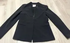 美品【TONAL】 洗える ストレッチ ノーカラー ジャケット 36サイズ S