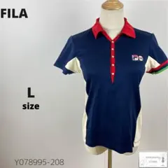 訳あり FILA フィラ ポロシャツ 100周年記念限定アイテム 半袖 L