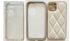 iPhoneケース ぷっくり ベージュ アイボリー シンプル 淡色 透明 ソフト
