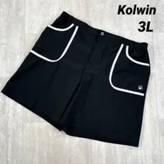 【コルウィン】ハーフパンツ　3Lサイズ　ブラック　ストレッチ　レディース