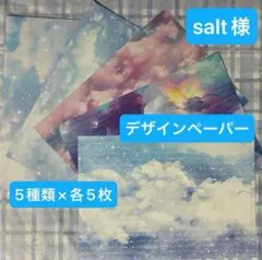 salt様デザインペーパー過去作5種類×各5枚(25枚)セット