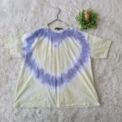 SUGAR SPOON シュガースプーン　ハート型タイダイ染め半袖Tシャツ　F