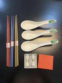 お箸3、れんげ3、箸置き2つ　セット