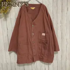 PENNY‘S ペニーズ ノーカラー ワークジャケット 古着　大きめ