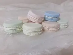 フェイクスイーツ　粘土　マカロン　デコパーツ　スイーツデコ　パステルカラー