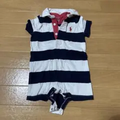 Ralph Lauren ラルフローレン　ストライプロンパース 9Ｍ　75㎝