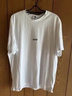 MSGM ホワイト ロゴ Tシャツ