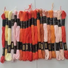 OLYMPUS・Cosmo　オレンジ系刺繍糸　20本セット②