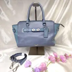 【良品】COACH スワッガー ブレイク キャリーオール 2way ターンロック