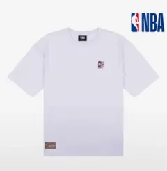 NBA スモールロゴ ルーズフィットTシャツ　白　M