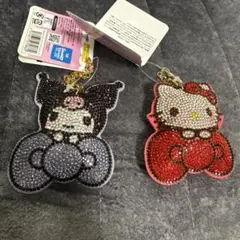 Kuromi & Hello Kitty ビーズキーホルダーセット