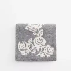 【完売品】ZARA ザラ　フローラルニットスカーフ アイボリー　グレー