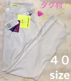 ★タグ付き★VIVAHEART ★ストレッチ◎夏白★撥水パンツ★オシャレさん ★