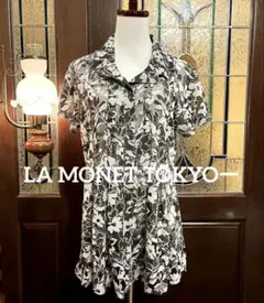 ーLA MONET TOKYOー 【極美品】ラモネ　シースルー花柄ロングブラウス