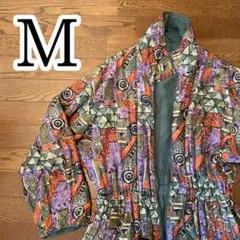 奇抜 総柄 ナイロンジャケット vintage レトロ 一点モノ古着
