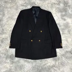 【美品】FARAGO 紺ブレ ダブルブレスト ブレザー 金ボタン