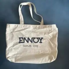 ennoyトートバッグ ベージュ ロゴ入り