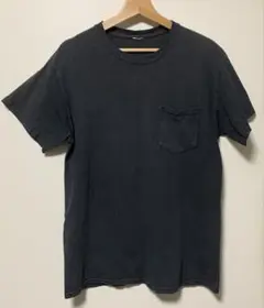 90s 無地 ブラックフェード ポケットTシャツ