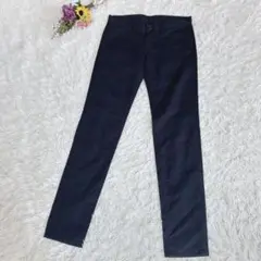 メンズ【無印良品】チノパン　スリムフィット　コットンパンツ　ブラック