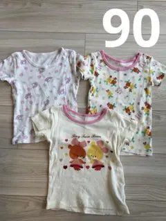 ベビー肌着　90 女の子 半袖　インナー　マイメロ　くまのがっこう