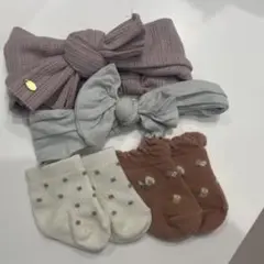 赤ちゃんセット　ヘアバンド　ソックス