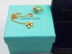 ティファニー Tiffany 1Pダイヤモンド リボンモチーフ ペンダント