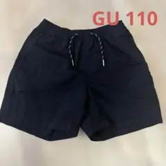 GU ナイロンパンツ　110 半ズボン　ハーフパンツ　黒