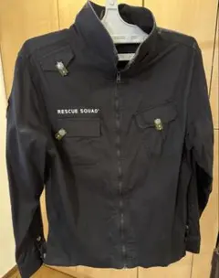 中古　RESCUE SQUADのF.D.N.Y. レスキュー隊ジャケット 黒 L