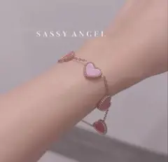 新品未使用 SASSY ANGEL ハートブレスレット
