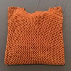 UNIQLO ブラウン　網目編み 長袖セーター