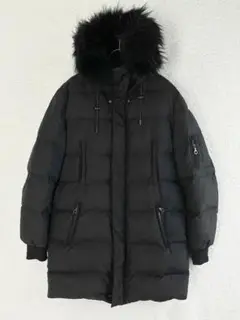 サイズL【美品】YVES SALOMON HOMME ファーミリタリーコート
