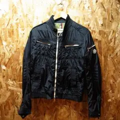 正規品☆モンクレール ライダース ナイロン ダウン 黒 ジャケット メンズ