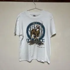 80s 90s ONEITA 鹿イラスト Tシャツ Lサイズ
