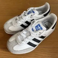 adidas Samba ホワイト/ブラック キッズスニーカー　17センチ