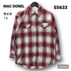 【即購入OK】MAC DONEL オンブレウエスタンシャツ サイズL レッド