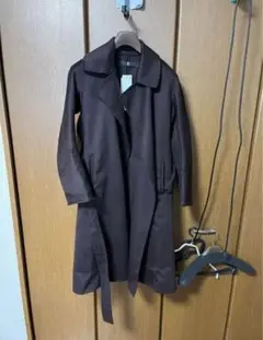 新品 ユニクロ +J カシミヤブレンドラップロングコート ブラウン L