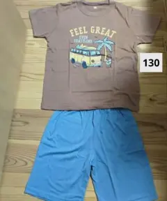 新品　半袖・ハーフパンツ　パジャマ　130 　ルームウェア 旅行
