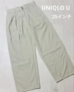 未使用★UNIQLO U デニムタックパンツ★25インチ