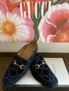 GUCCI グッチ シューズ 靴 ベルベット ローファー 526298
