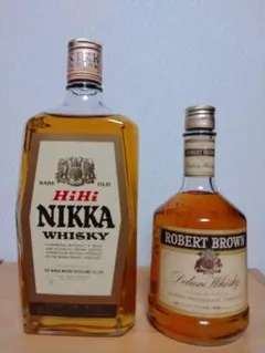 未開封 HiHi NIKKA ウイスキー&ロバート ブラウン 古酒 2本セット