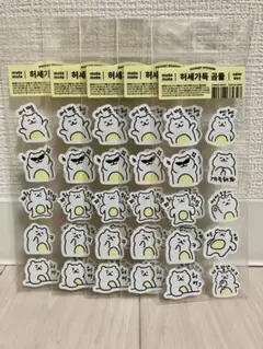 【未開封】韓国語キャラステッカー　くま　５シート
