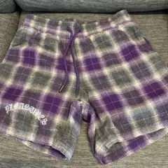 PLEASURES チェック柄ショートパンツ S