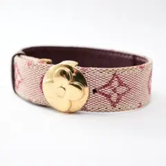 ルイヴィトン LOUISVUITTON ブレスレット ブラスレ グッドラック 赤