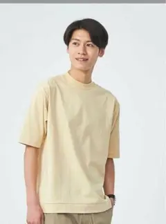 A+ COOL ビズ クルーネック Tシャツ M 接触冷感 吸水速乾 イエロー