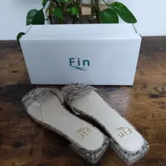 ☆Fin☆新品☆半額以下‼☆パイソン柄☆サンダル☆ミュール☆箱無し発送500円引