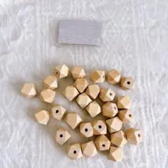 ウッドビーズ 八角 20mm/30個 天然木 無塗装 メイプル ビーズ