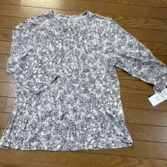 【新品未使用】花柄 七分袖ブラウス日本製